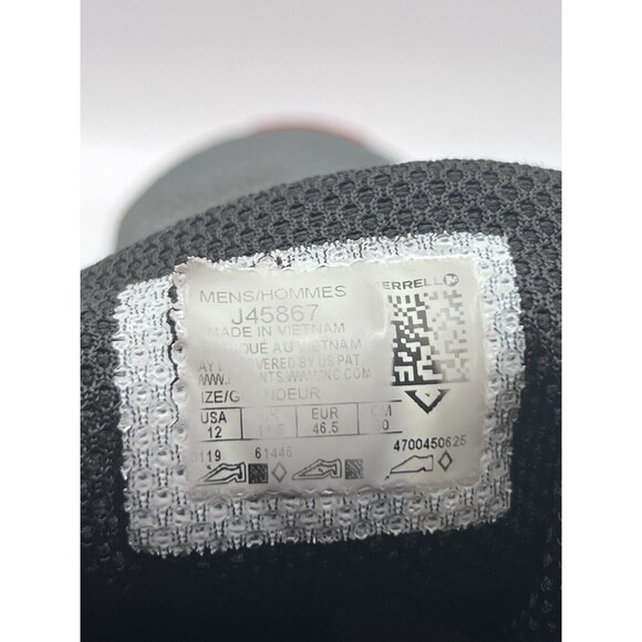 Merrell Mens 12 MQM Flex Hiking Shoes Gray Orange J45867 Low Top Sneakers Gray - Picture 6 of 7